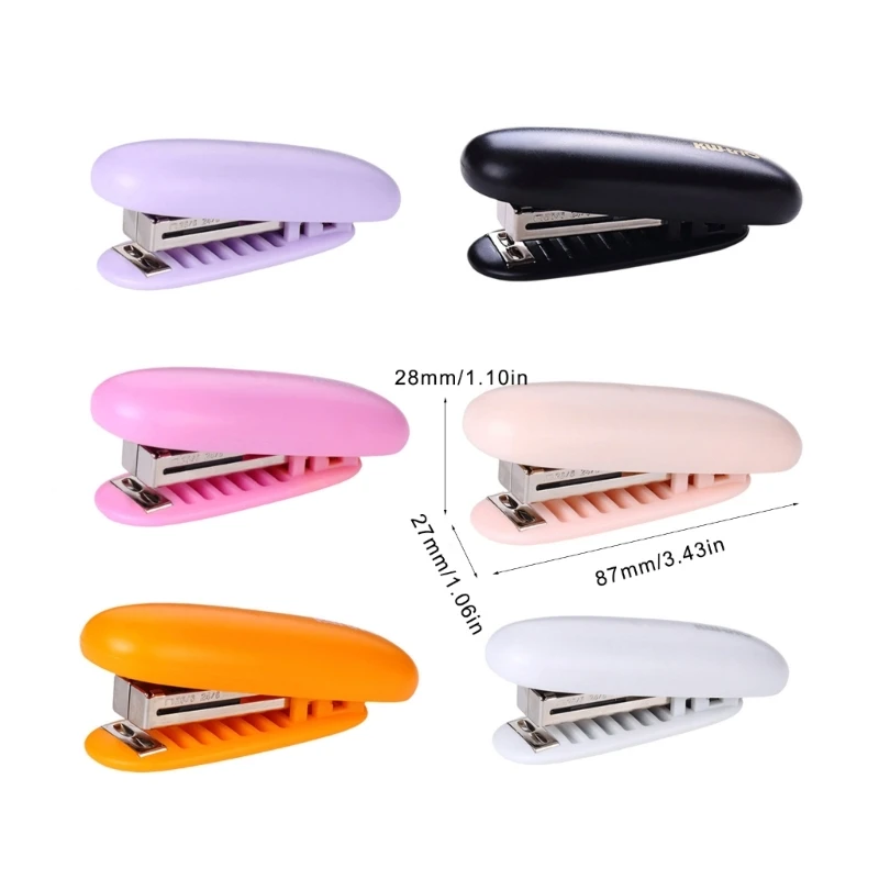 6 PCS bureau d'agrément l'agrafeuse Stapler Stapler Stapler en plastique Small agrafeuse charmant agrafeu