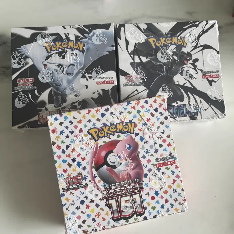 Pokémon TCG Sammelkarten Black Bolt White Flare 151 SV2a Booster Box Japanische Version Zekrom Reshiram Seltene Holo-Spielkarten