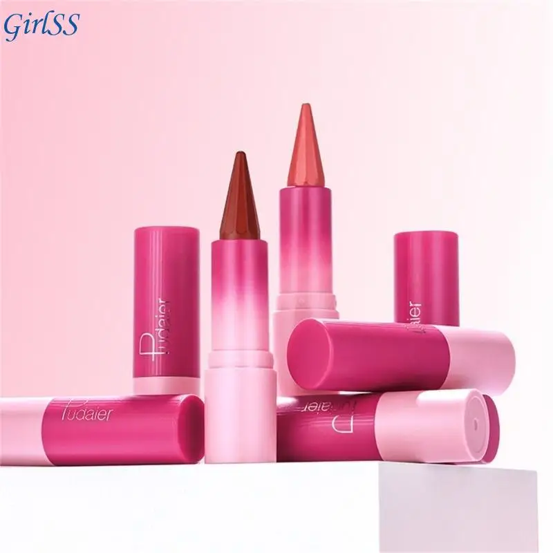 Maquillaje delineador labios y lápiz labial mate 2 en 1, lápiz labial terciopelo y delineador labios lápiz labial