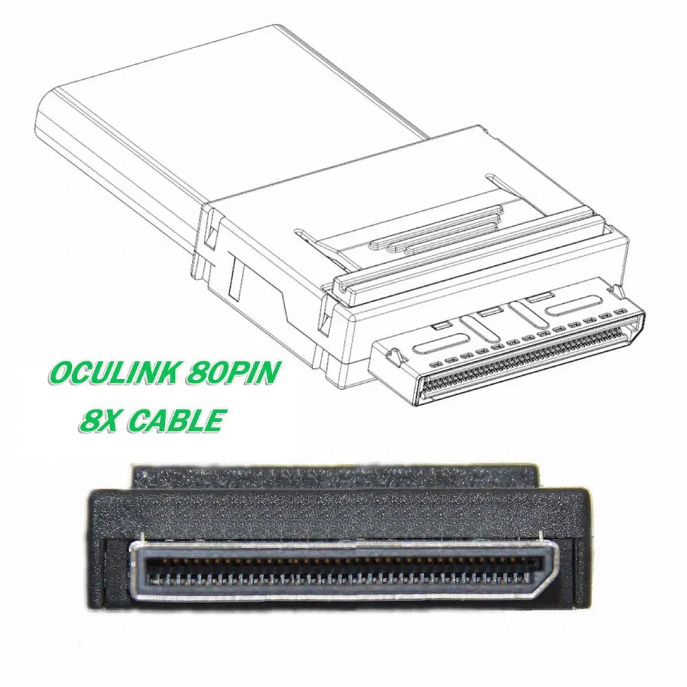 ADT-Link Oculink PCIe 3.0 4.0X16 إلى Dual SFF-8612 8i SFF8611 8x VROC بطاقة محول لبطاقة الرسومات SSD اللوحة الرئيسية NVME