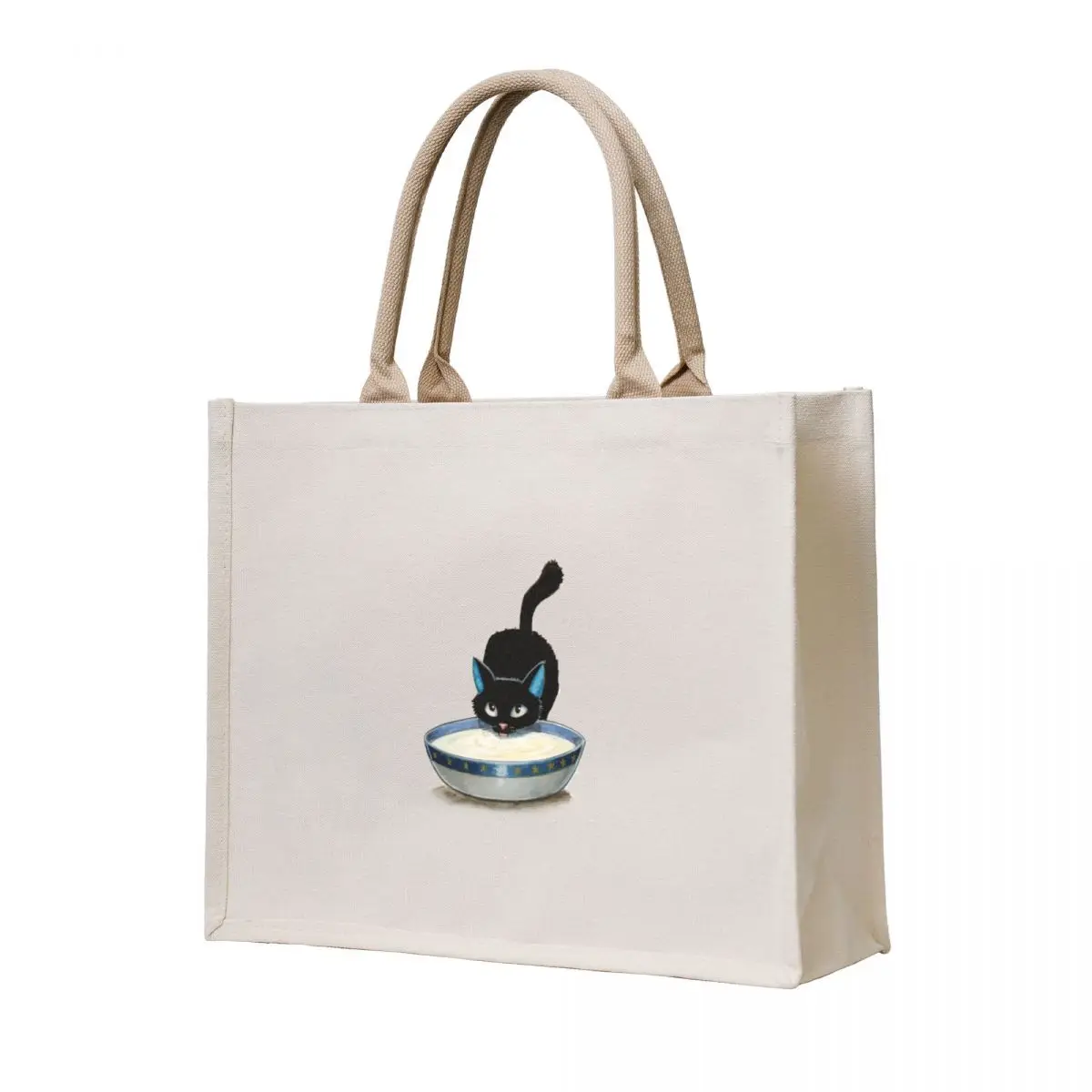 

eating cat Tote Bag tote bag canvas university shopper bag Women's shopping Eco
