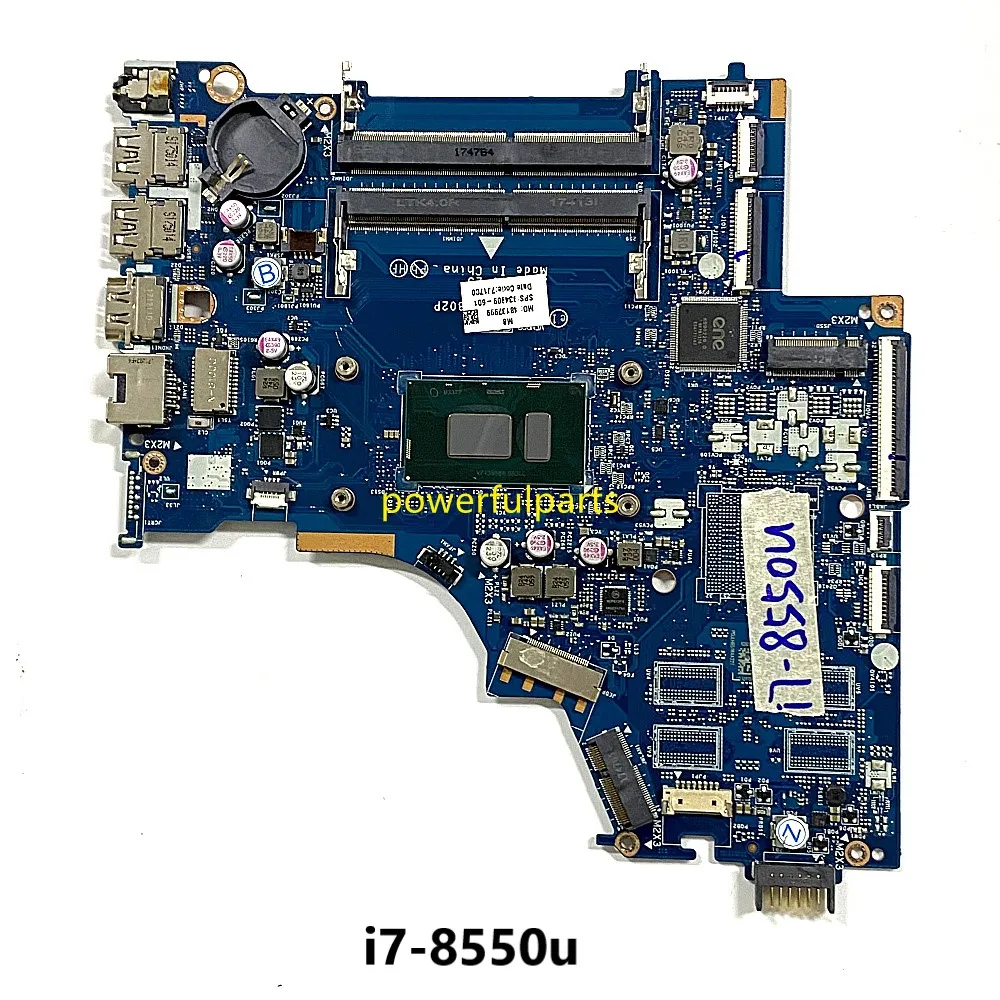 

100% Working For Hp tpn-c129 15-BS 250 G6 Motherboard i7-8550u Cpu On-Board 934909-601 DKL50 LA-E802P Mainboard Tested Ok