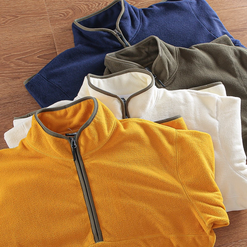 

Men's Fce Pullover Hoodie Stand Collar Jaet Autumn Winter f Zip Design Try Room Trendy Comfortable Warmth Outerwear