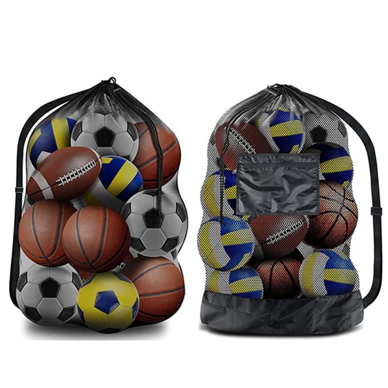 Borsa in rete extra large per basket e pallavolo. Utilizzato per riporre attrezzature per basket, pallavolo, baseball e nuoto. Resistente