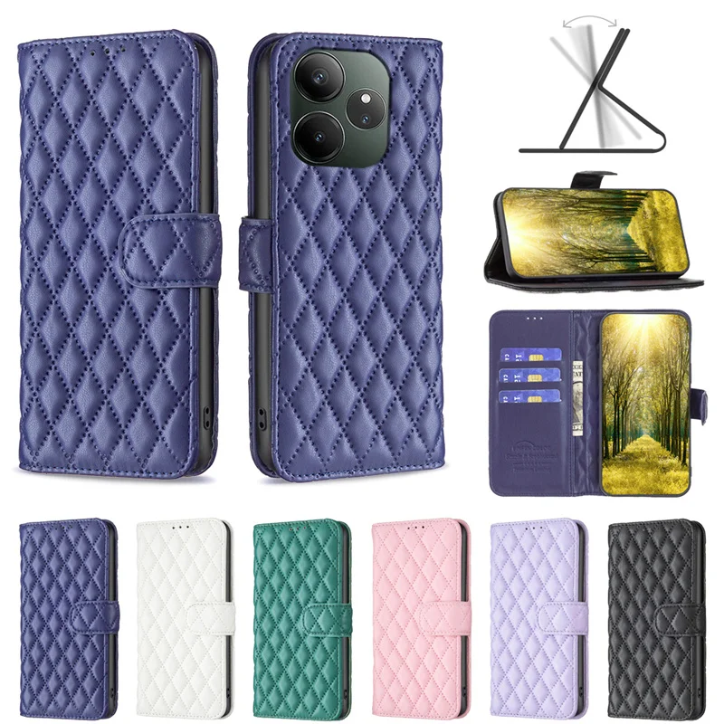 Wallet Leather Phone Case For Realme GT6 Case Skin Friendly Flip Cover For OPPO Realme GT 6T GT 6 Phone Bag Cover