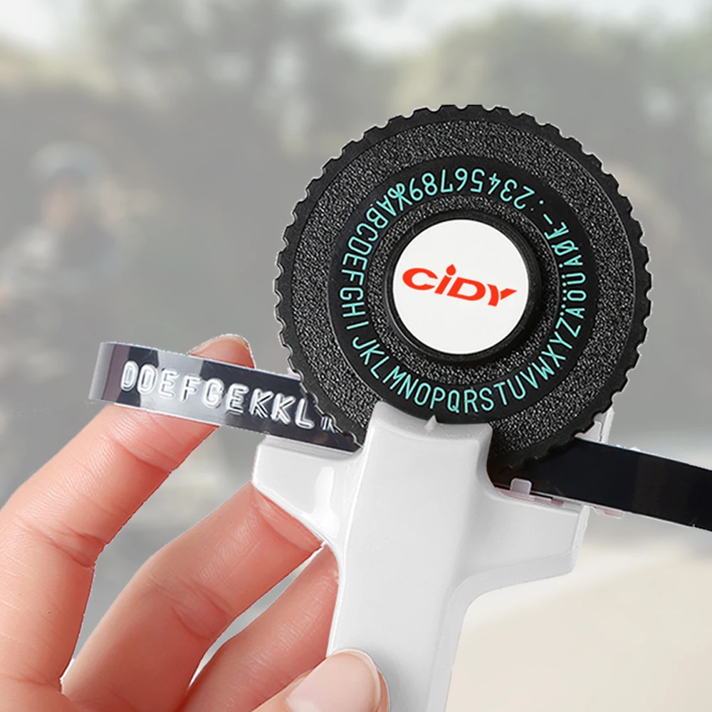 EQUITPER  for MOTEX E101 Manual Label Printer +9mm Label Tape DIY Manual Label Maker Typewriter For Dymo Embossing Label Maker