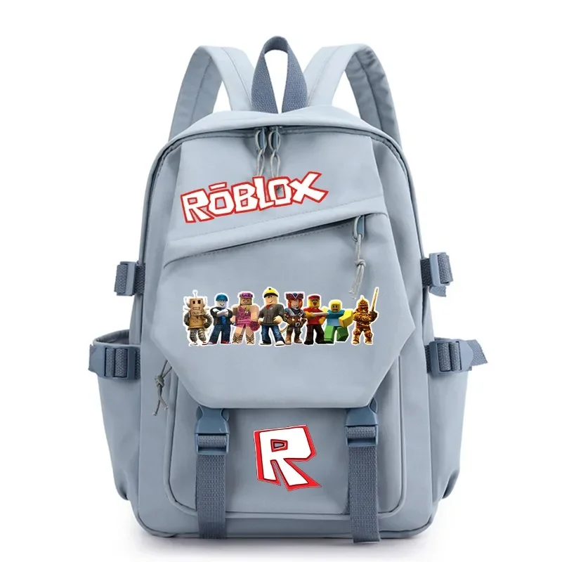 Roblox 주변기기 남녀공용 백팩 트렌디한 고등학생 컴퓨터 여행 가방 남성과 여성을 위한 일상 필수품