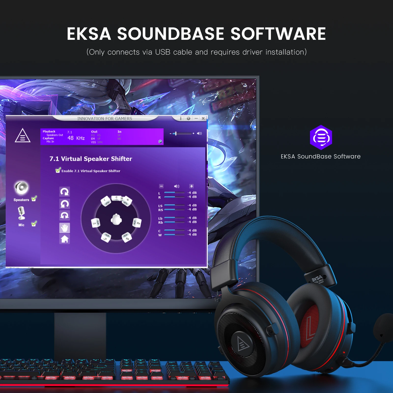 EKSA PC-gaminghoofdtelefoon ov - Gaming Headset 7.1 recensie en prijs