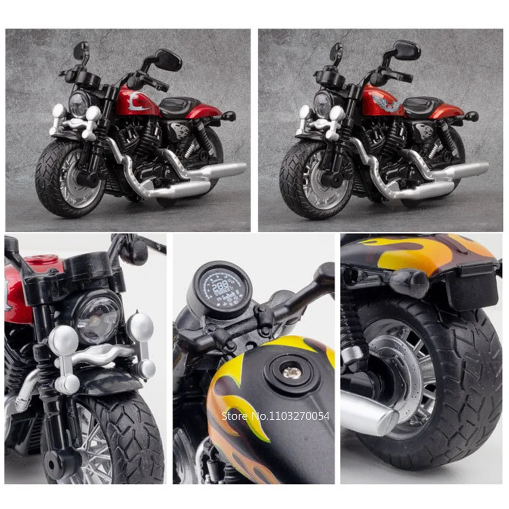 1/12 Kawasaki NIJIA ZX-6R รถจักรยานยนต์รถของเล่นโลหะผสม Diecast Q-รุ่นด้านหน้าหมุนยางยางเสียงของขวัญสําหรับเด็ก