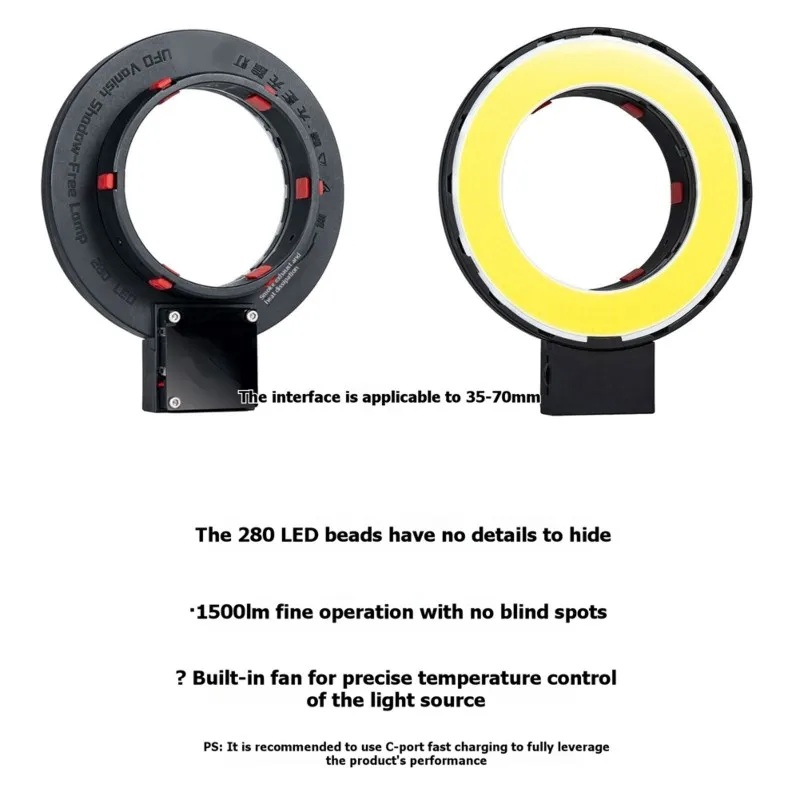 USER FRIENDLY-MY-F01 1500LM For Precision Phone Repair Tools Set Microscope Ring Light Manual Tool Combination Built-In Fan