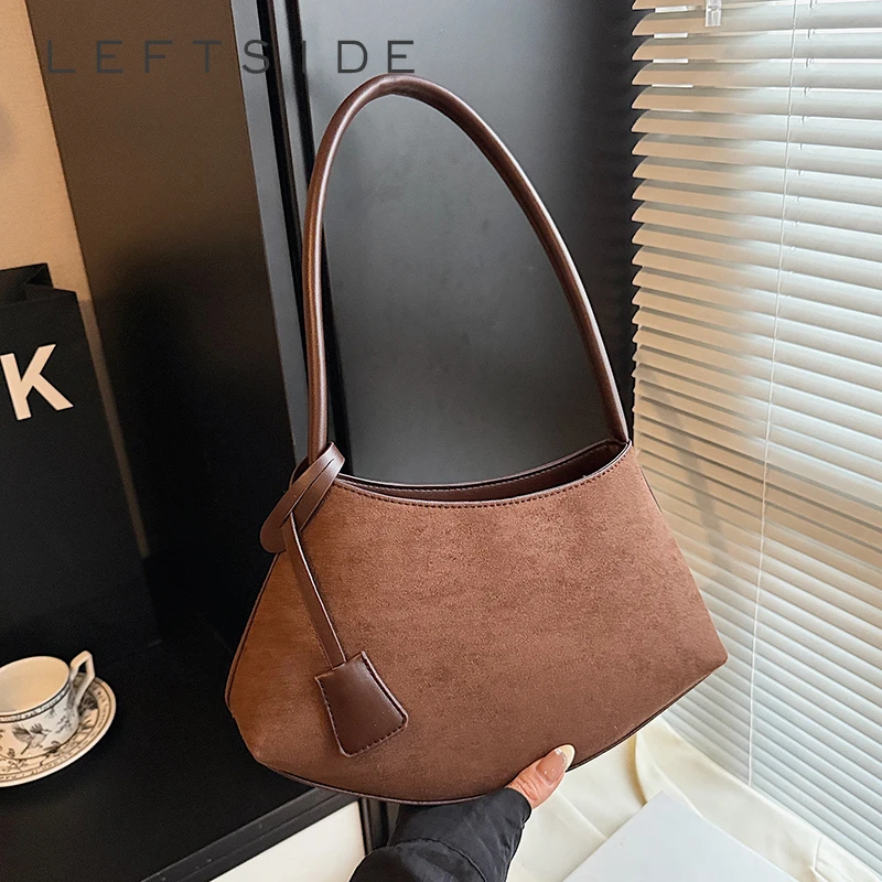 

Левая сторона, маленькая сумка на плечо из искусственной кожи в стиле ретро, 2024, роскошная модная сумка подмышки, женские роскошные сумки и кошельки