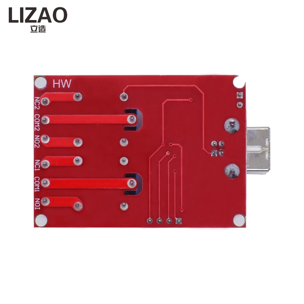 5V 2-Channel USB Relay Module, Programmable Computer-Controlled Relay Switch for Smart Home & DIY Projects