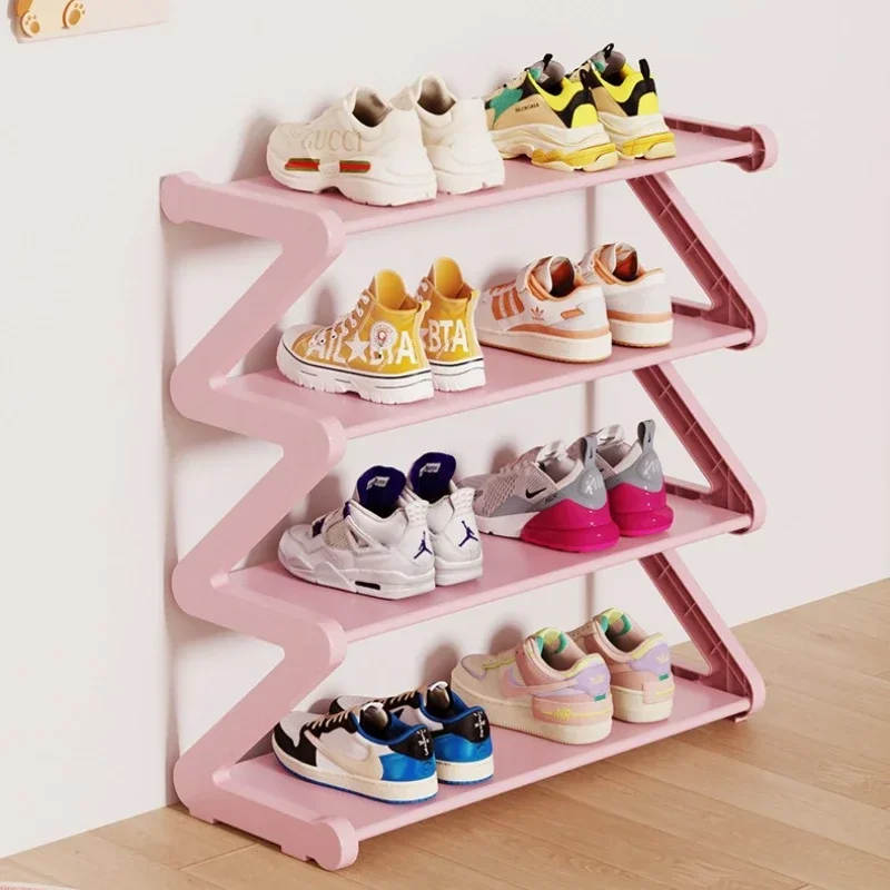 Multi-functional Simple shoe rack Multifunctional storage rack Multi-layer Z-shaped shoe rack Household dormitory shoe rack