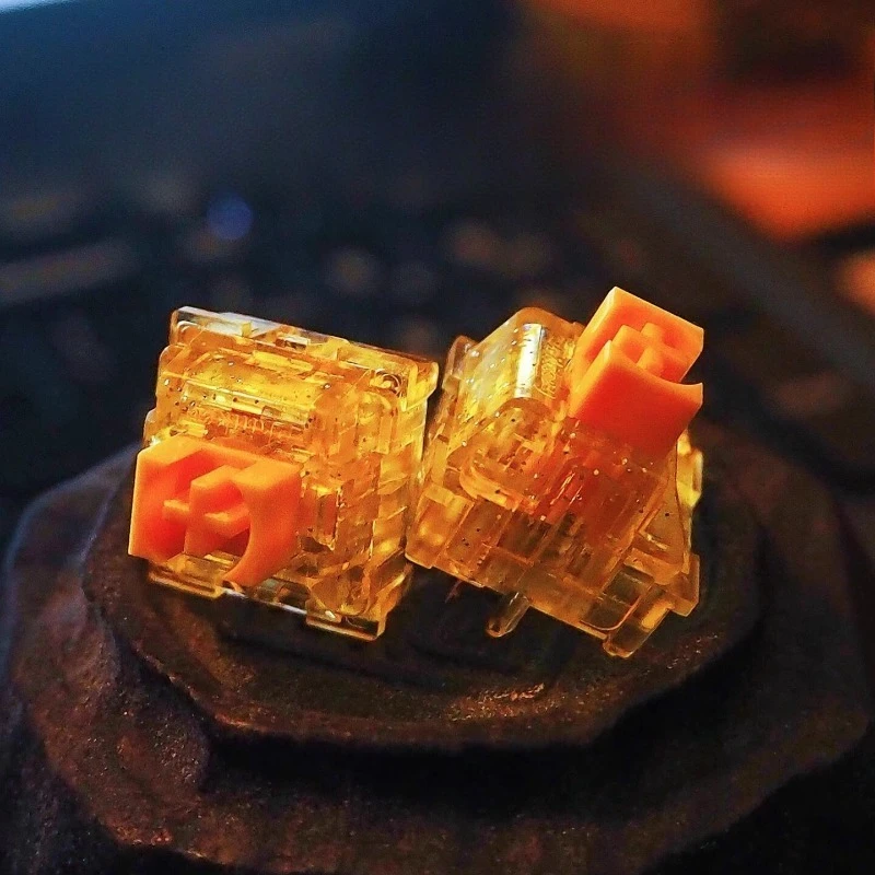 

Mystic Crystal Switch 5-pin Translucent Keyboard Switch 45g Pebble Sound Shafe Customized Linear Switch Gaming Accessories