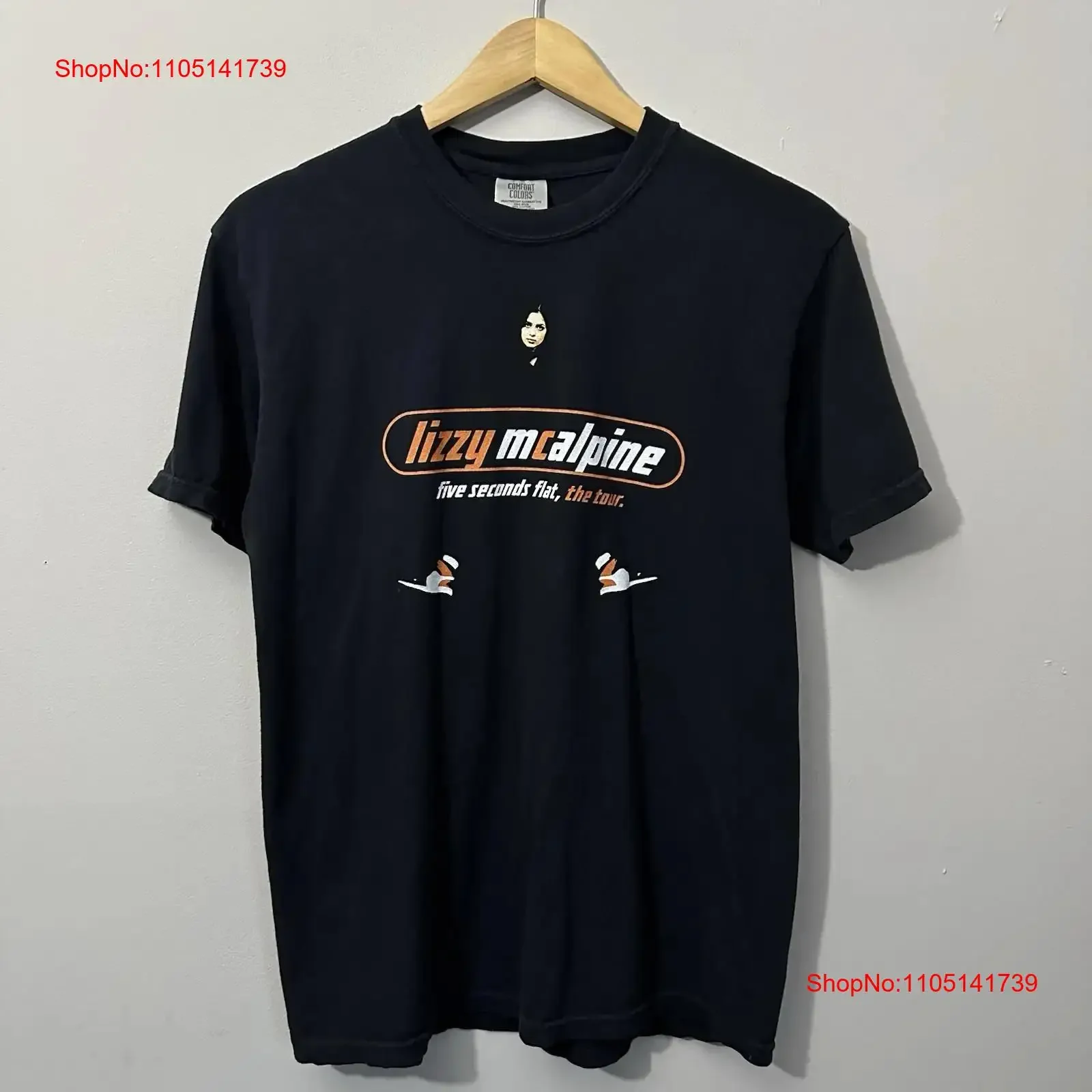 ليزي ماكالبين خمس ثانية مسطحة 2022 جولة تي شيرت الكبار حجم متوسط خمر غسلها مصمم الملابس تنفس تنوعا #1