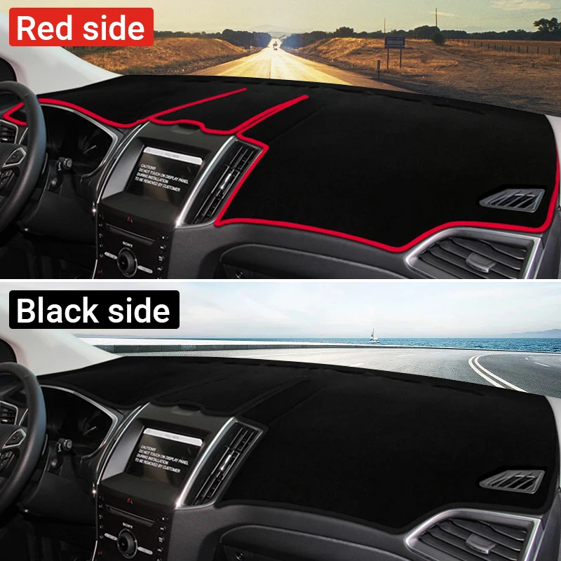 For Ford Edge 2015 2016 2017 2018 2019 2020 2021 2022 Car Dashboard Pads Sun Shade Mats Avoid Light Cover Anti-UV Accessories