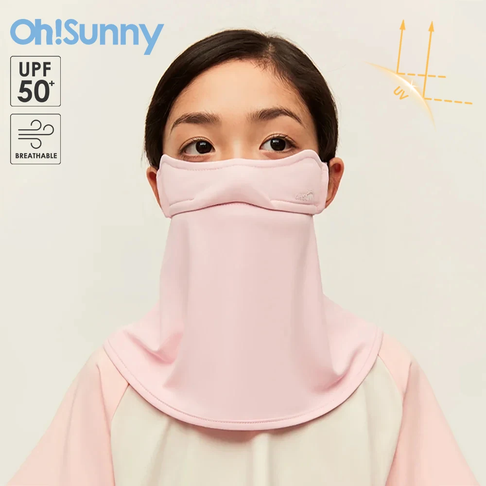 

OhSunny New Sun Protection Mask for Kids Children Fit The Face Ear Adjuster Nose Opening Design Breathable Masks Sunscreen