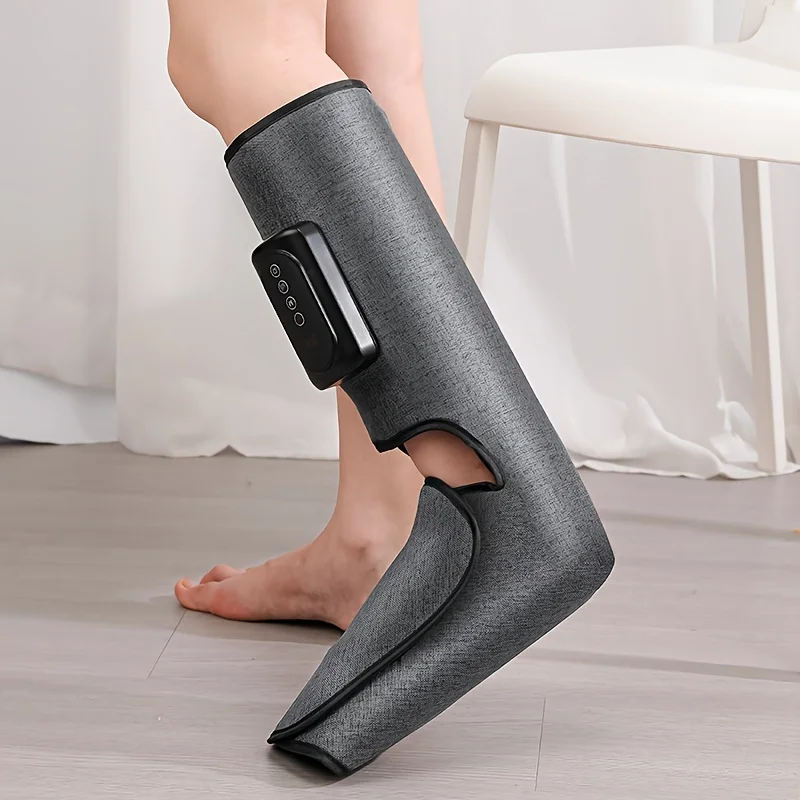 

Перезаряжаемый массажер для ног с подогревом - сжатие воздуха 3 уровня интенсивности 5 настройков температуры Компрессионный массажер для ног