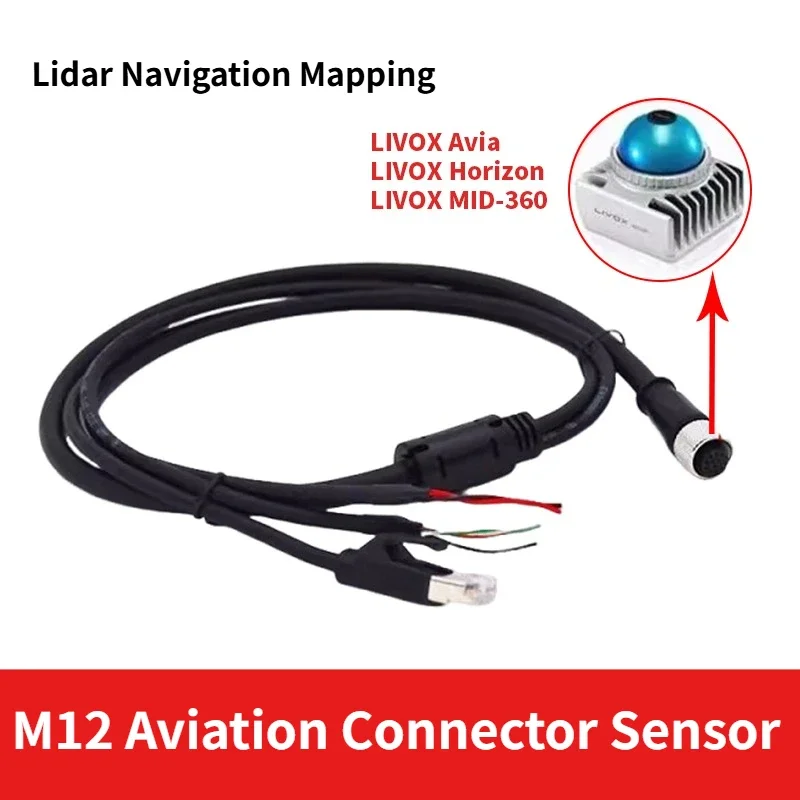 Livox Mid-360S Mid-360 Mid-70 LiDAR Cable 1-to-3 1-to-2 Splitter Aviation Connector Power DC XT60 XT30 High-Flex Robot SLAM AGV
