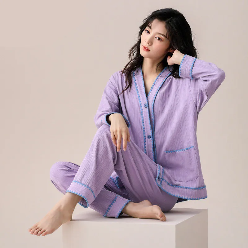 

Autumn Winter New Cotton Pajama Sets Casual Women Loungewear Pijama Female Pyjamas Pajama Sleepwear Nightwear Plus Siz Homewear