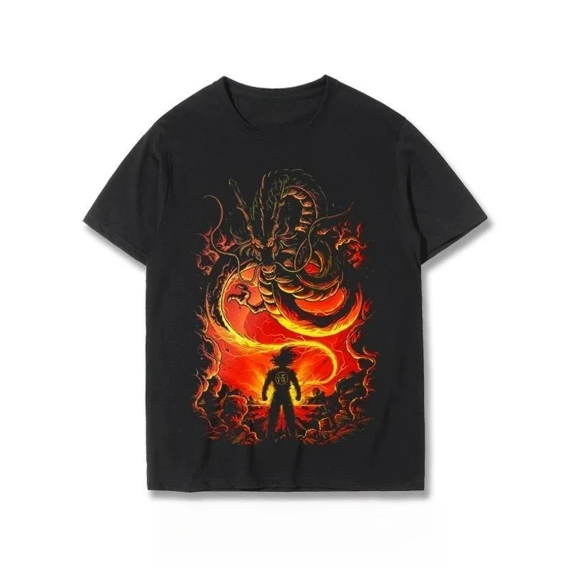 เสื้อยืดแท้จากแบนได เซเว่น ดราก้อนบอล ซุน วูคง เซินหลง สไตล์ญี่ปุ่นย้อนยุค ฮาราจูกุ แบรนด์อินเทรนด์ พิมพ์ลายแขนสั้น