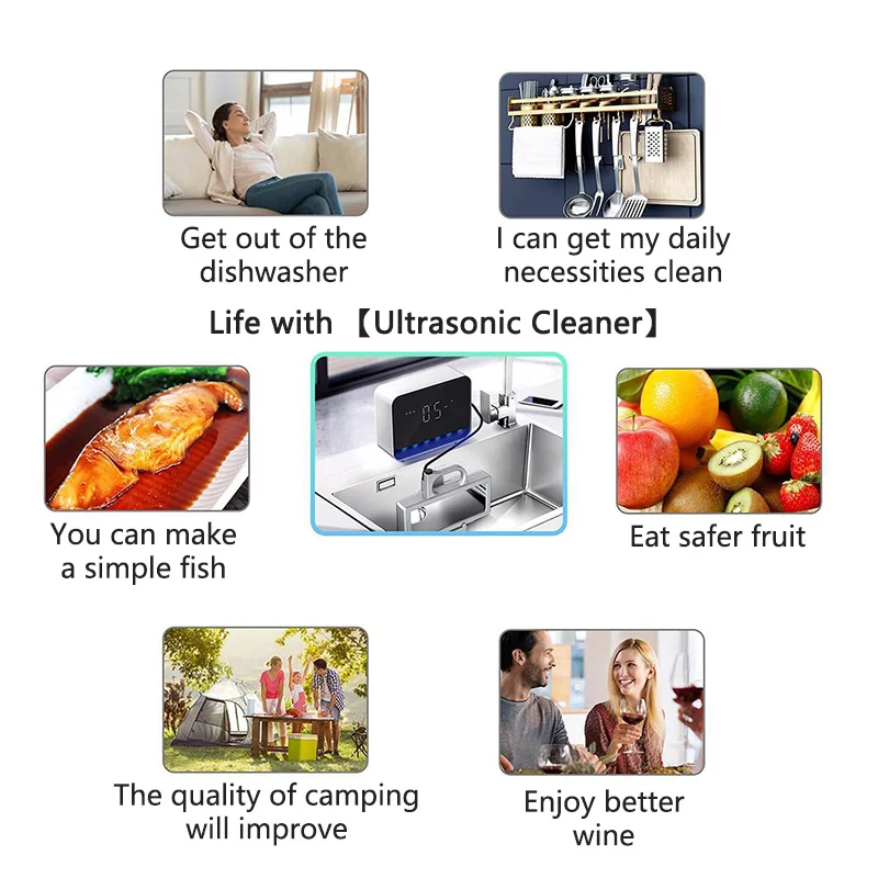 Small Portable Ultrasonic Dishwasher Sink Household Automatic Dishwasher Family Free-standing Installation-Free Washing Machine