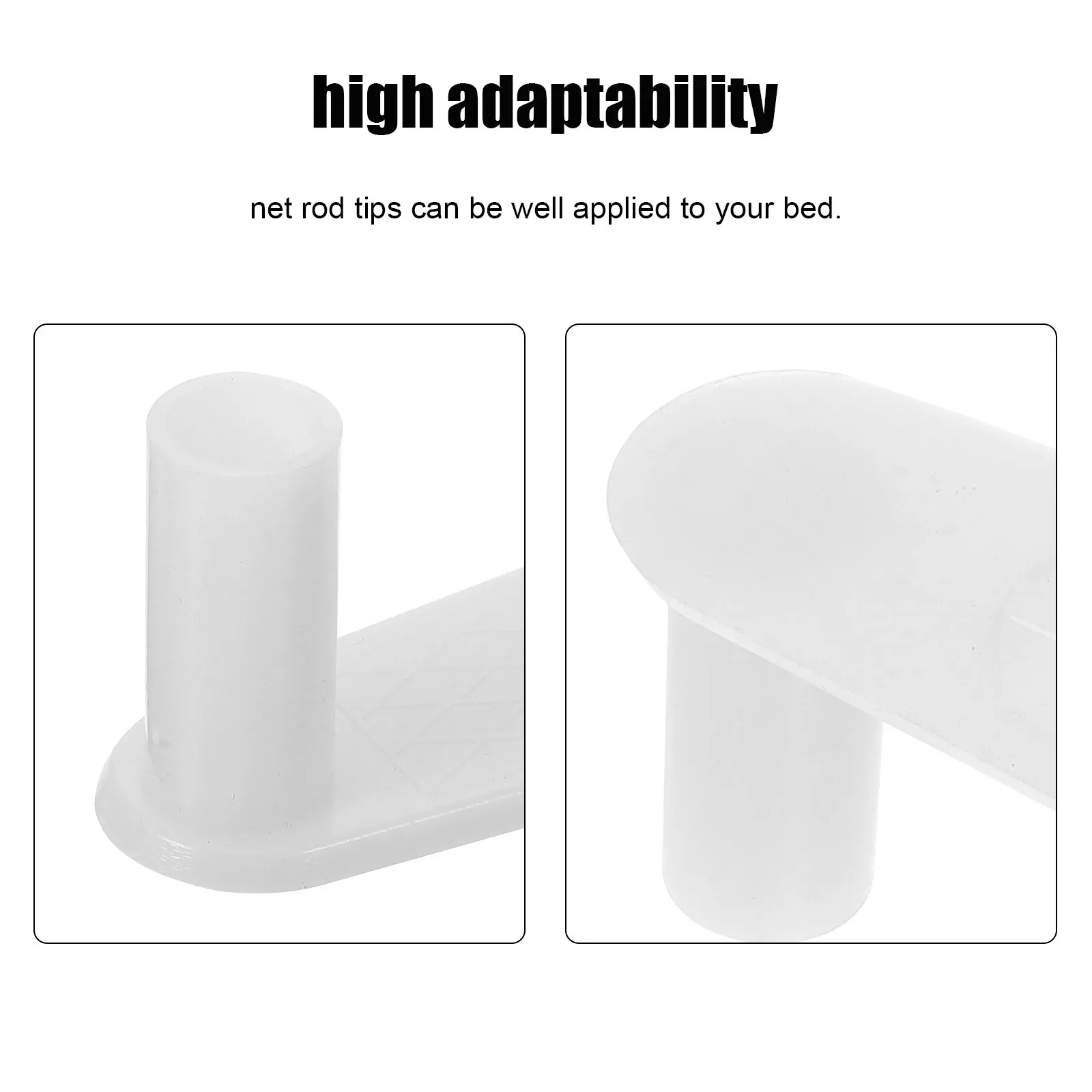 

4pcs Net Rod Presser Foot Plastic Bed Curtain Bracket Replacement Reusable Lightweight Support Protector Bed Net