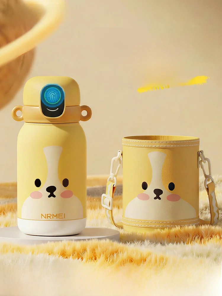 

Fingerprint Unloing Portable Children's Thermal Cup Stainl Steel St Cup School Special Password Smart Water Bottle