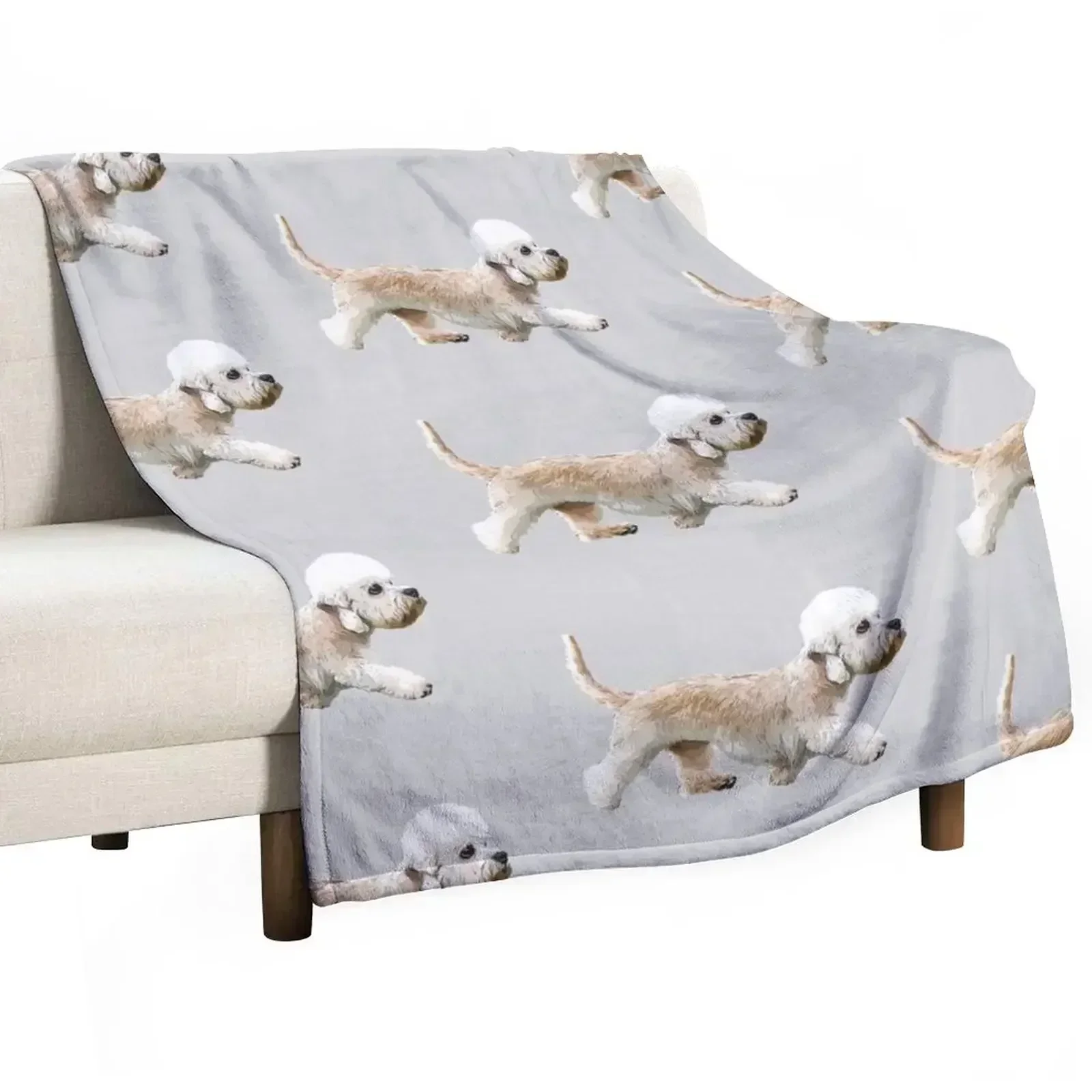 

Dandie Dinmont terrier Throw Blanket Retros Giant Sofa Blankets For Baby Blankets