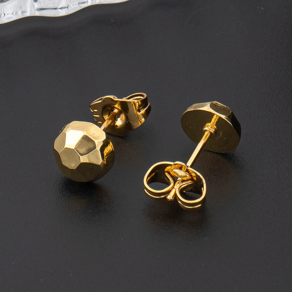 Vintage-Ohrstecker für Damen, vergoldet, mit Herz-, Blumen- und geometrischen Mustern, halbperlenbesetzt, schöne Ohrstecker, Schmuck, Geburtstagsgeschenke, Partygeschenke – Detail 1
