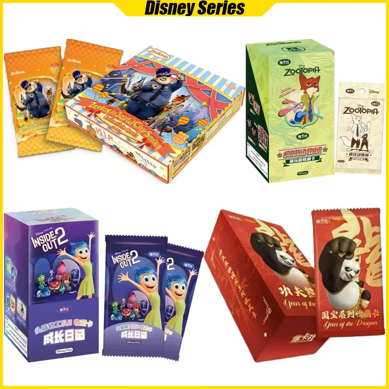

Card.fun Zootopia Cards Inside Out 2 Kung Fu Panda Anime Collection Cards Mistery Box Board Games Toys Birthday Gifts for Kids
