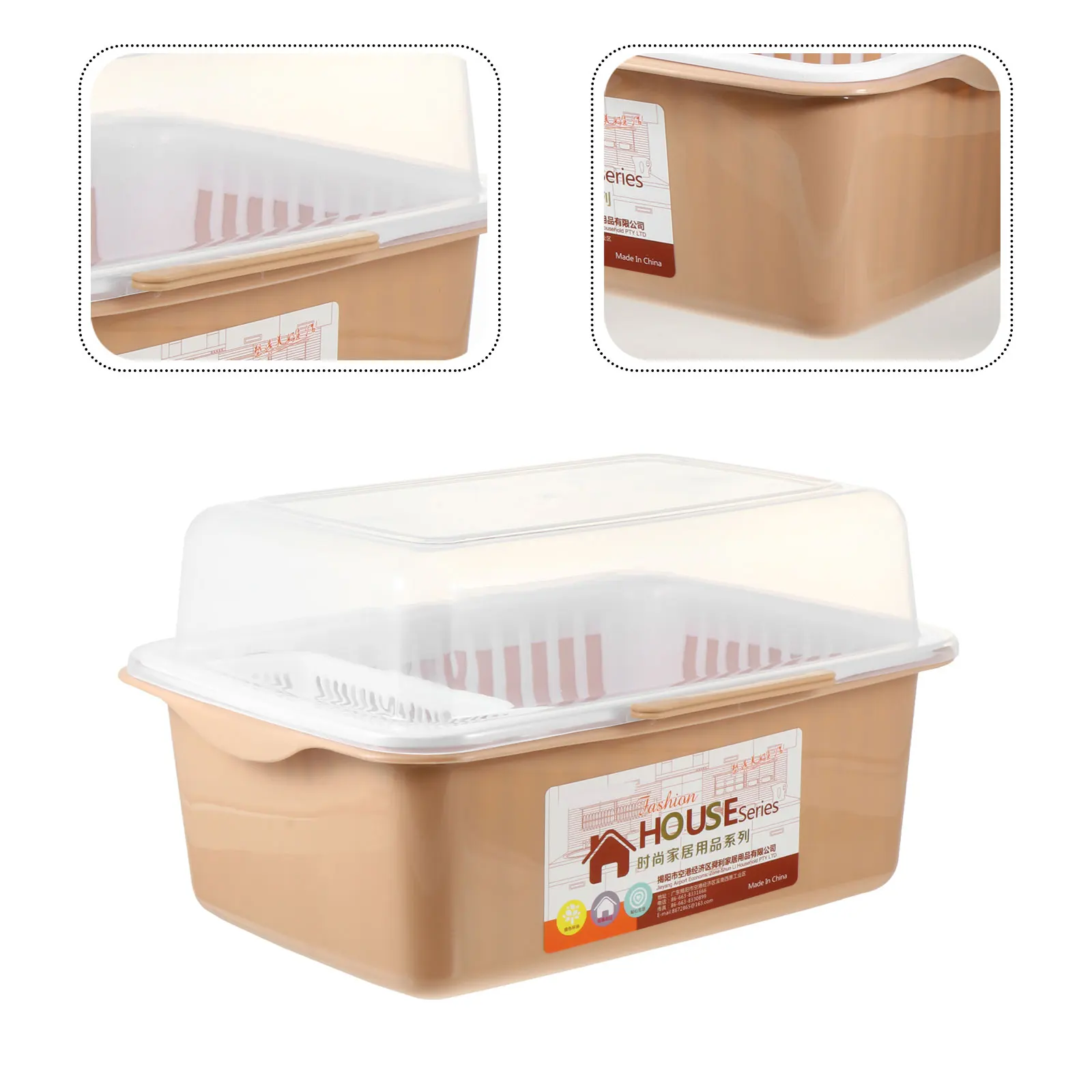 

Bottle Rack Drain Box Milk Dryer Bottles Baby Organizer for Countertop Khaki Mother