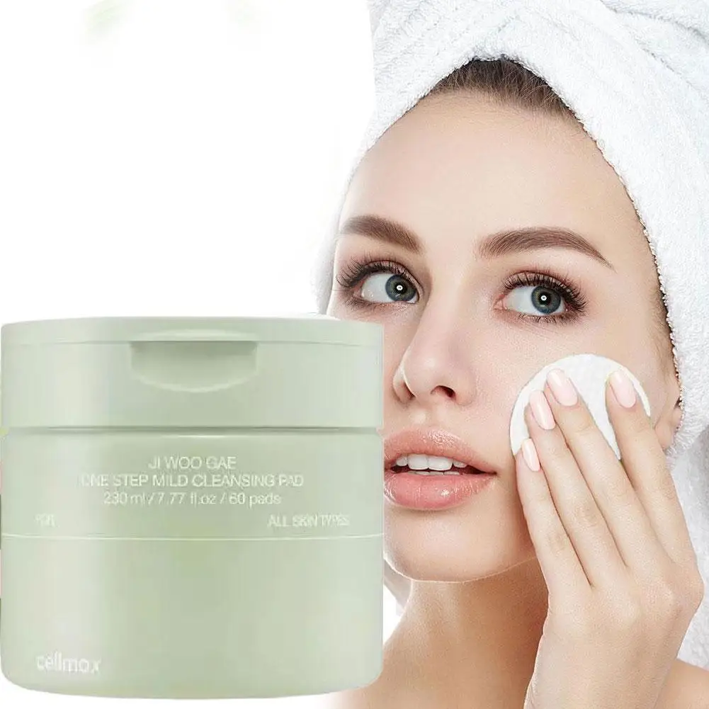 

60Pcs Houttuynia Cordata Exfoliating Cotton Pads Natural Plant Deep Cleaning Pore Water Oil Balance Skincare Cotton Pads