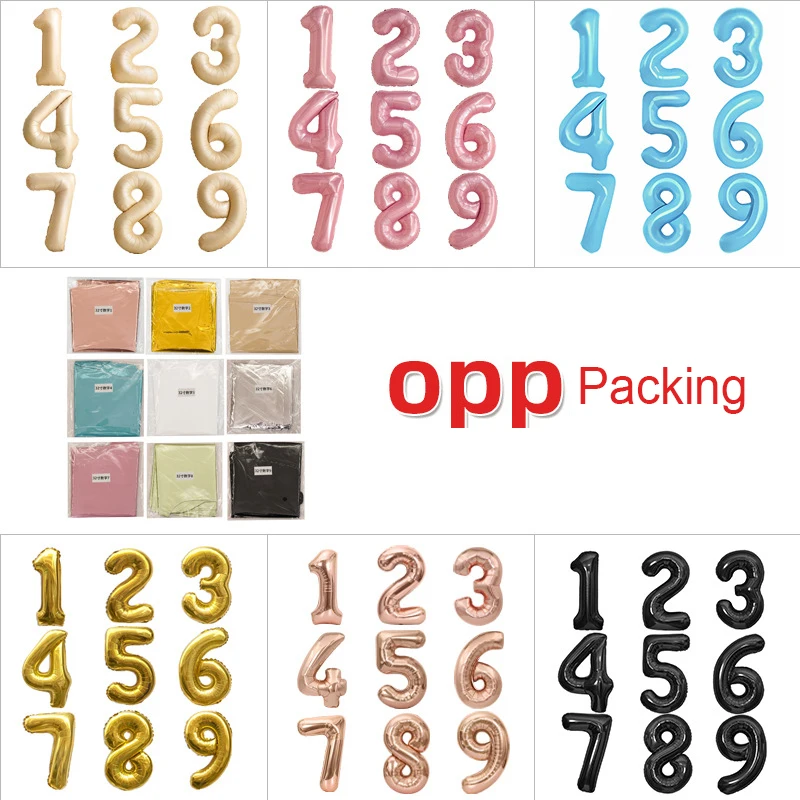 

20/50PCS/Set 32Inches 0-9 Foil Number Balloon Birthday Holiday Decoration Balloons Anniversary Party Decoration Accessories