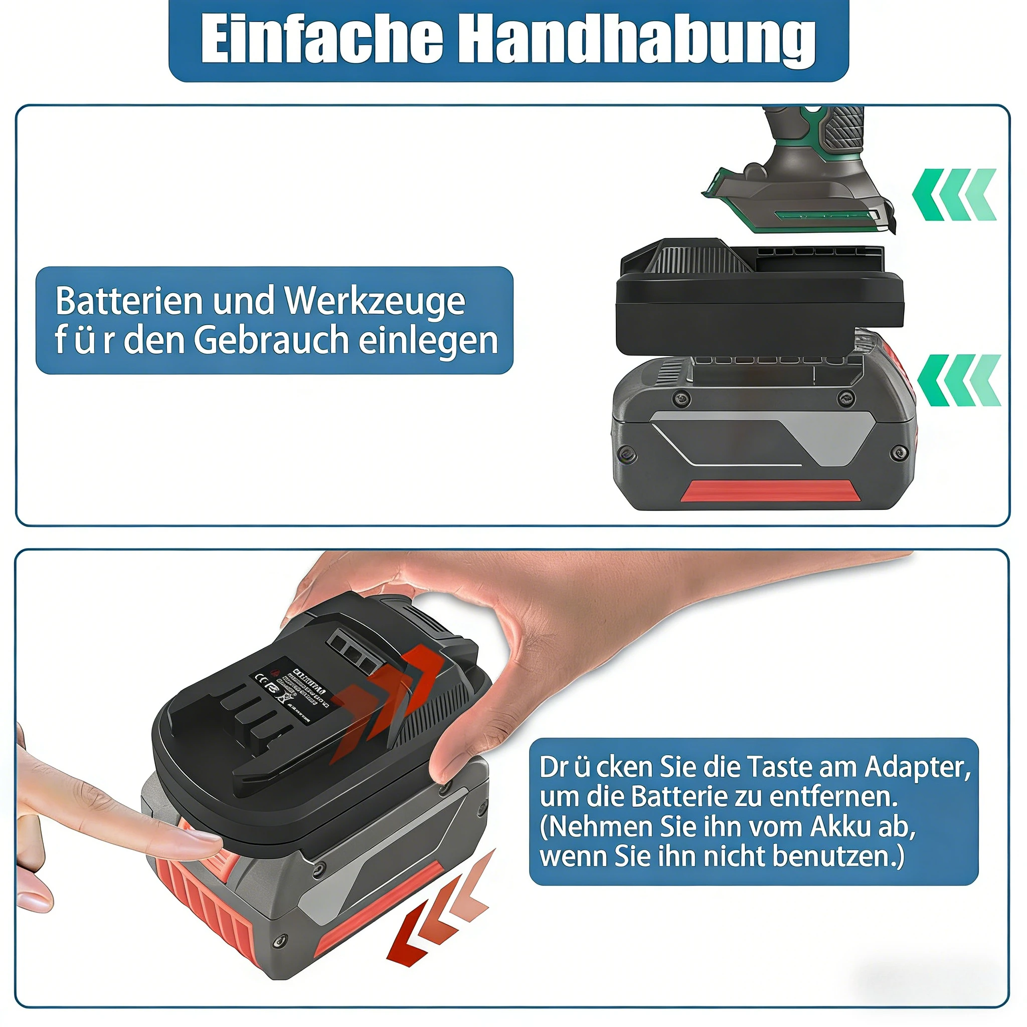 BOS20PAR Battery Adapter For Bosch 18V Li-Ion Battery BAT609 Converter To for Parkside 20V  Cordless Tool