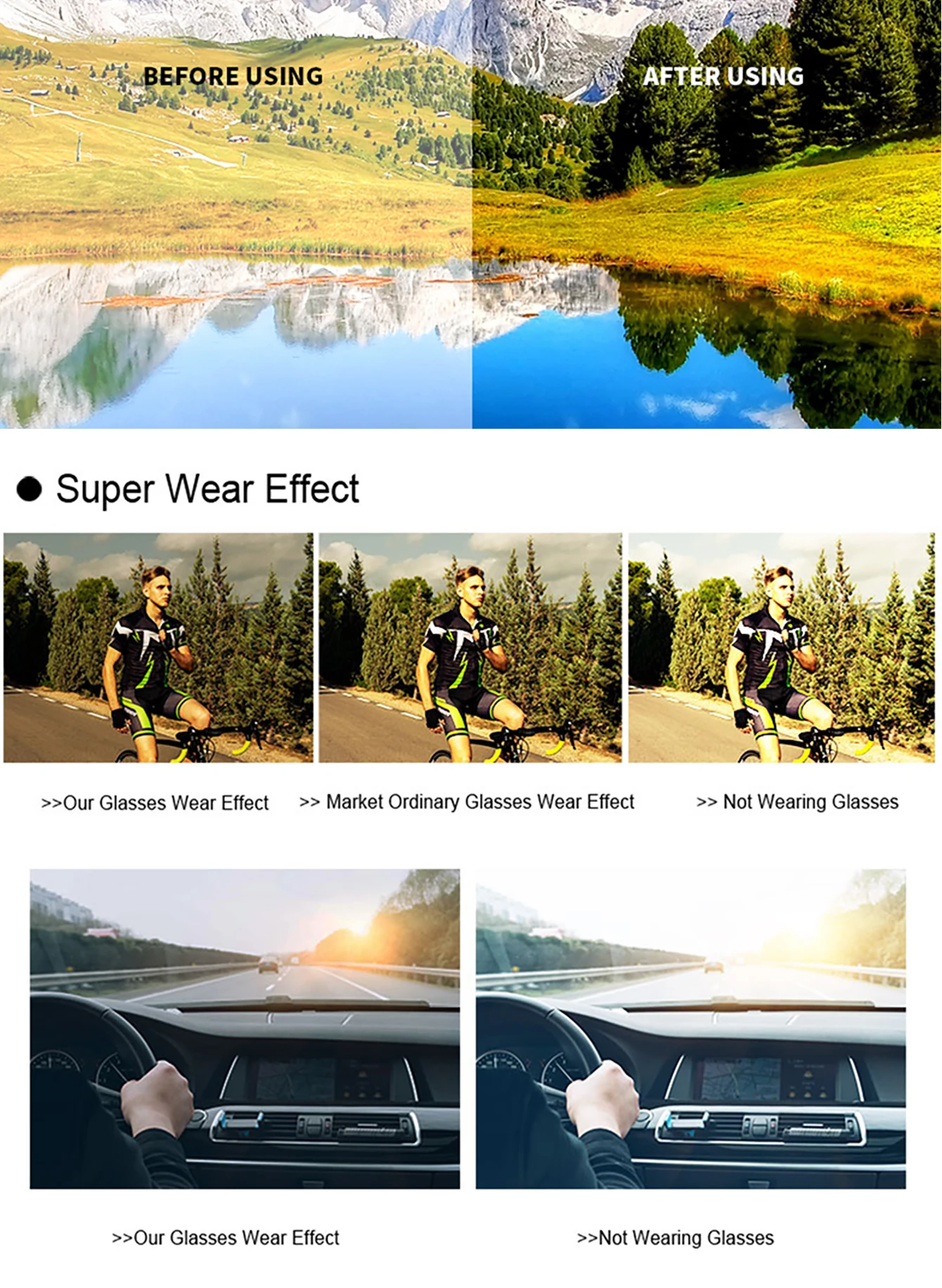 Photochrome Fahrrad-Sonnenbrille für Damen und Herren, quadratische Brille, Outdoor-Sport, Laufen, Wandern, Baseball – Detail 11