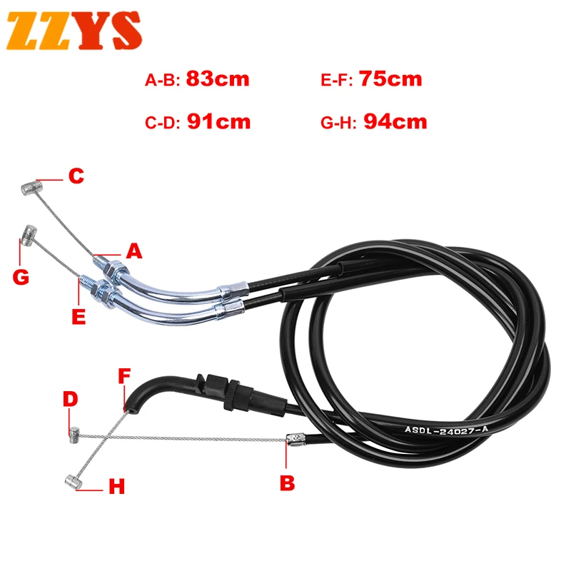 

Motorcycle Accessories Throttle Cable Wire Fuel Return Cable For Kawasaki Ninja250 Ninja 250 2008-2012 OEM 54012-0210 54012-0211