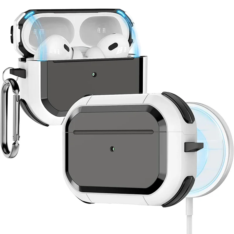 For Airpods Pro Case 2019 2022 2023 AirPods Pro 2nd Generation Case USB-C Compatible MagSafe Protection Cover with Keychain
