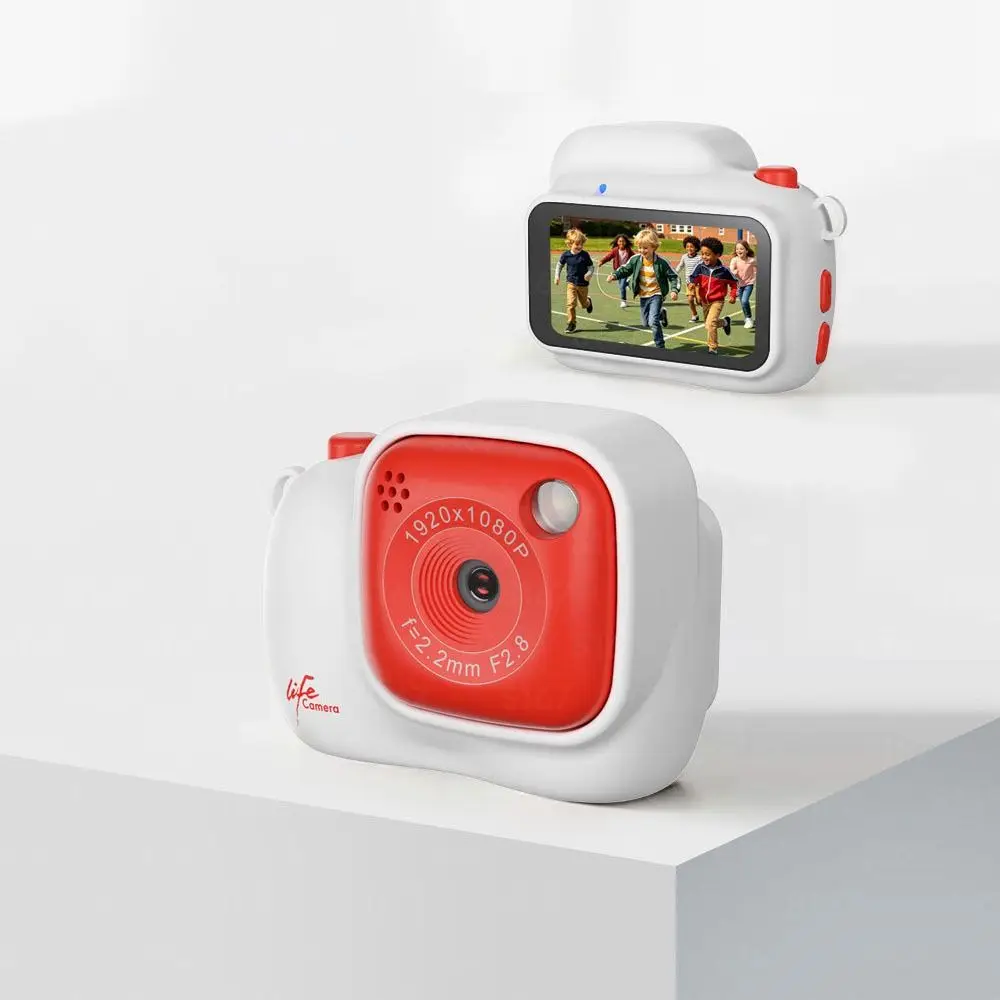 ABS Material Mini Camera with Keychain 1.47-inch LCD Screen Single Lens Camera Portable Keychain Camera Type-C Charging