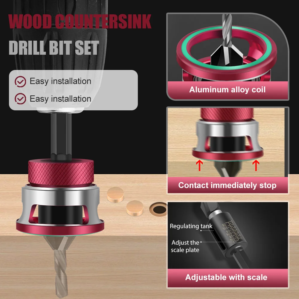 

4 шт., набор сверл для стойки по дереву, хвостовик 8 мм и 10 мм HSS-M2, сверло по дереву, фрезы, дырокол, деревообрабатывающие инструменты