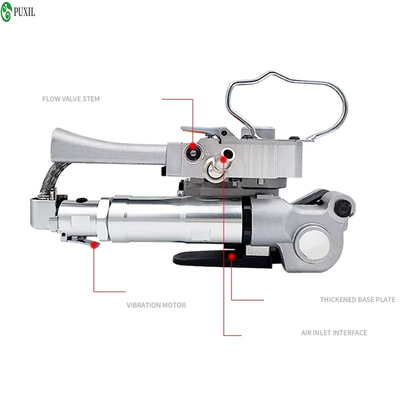 Baler Portable Pneumatic PET Strapping Wrapping Machine Banding Tool Packing Machine 13-19mm 19-25mm PP Plastic Strap