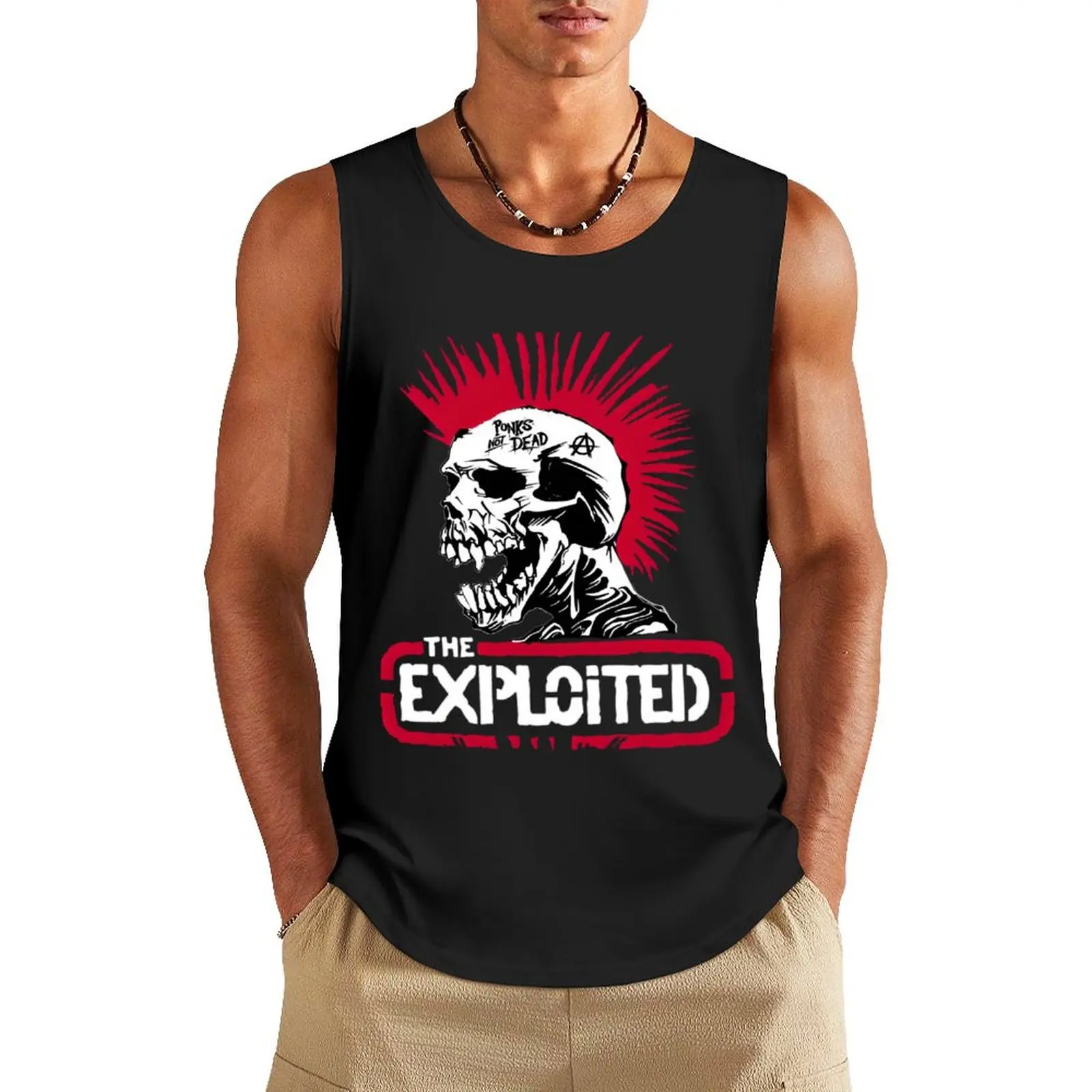 

The Exploited - The Exploited Punks Not Dead Tank Top vests for men gym clothes men anime t-shirts man sexycostume