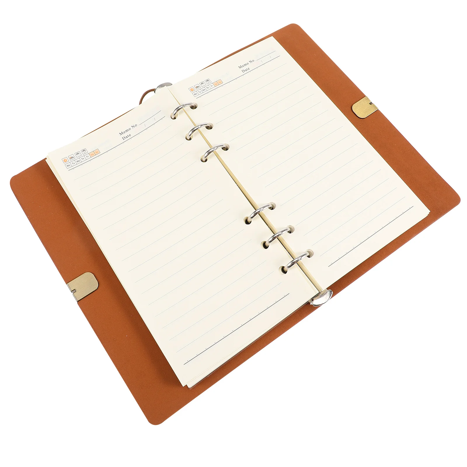 

Loose-leaf Notebook Pu Journal Business Travel Planner Large Capacity Detachable Ring Binder Portable Planner School