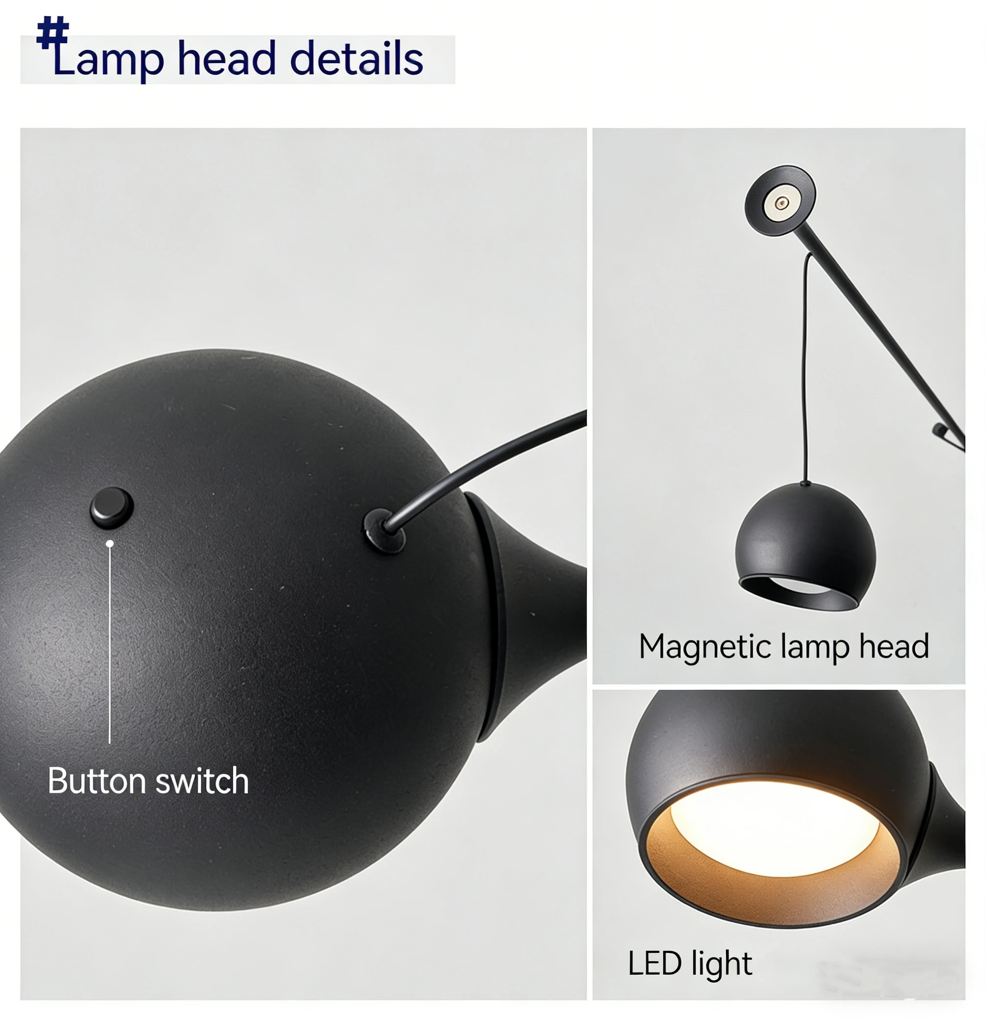 Black Minimalist Floor Lamp Modern Designer For Living Room Reading Room Bedroom Sofa Home Decoration With Adjustable Angle Lamp
