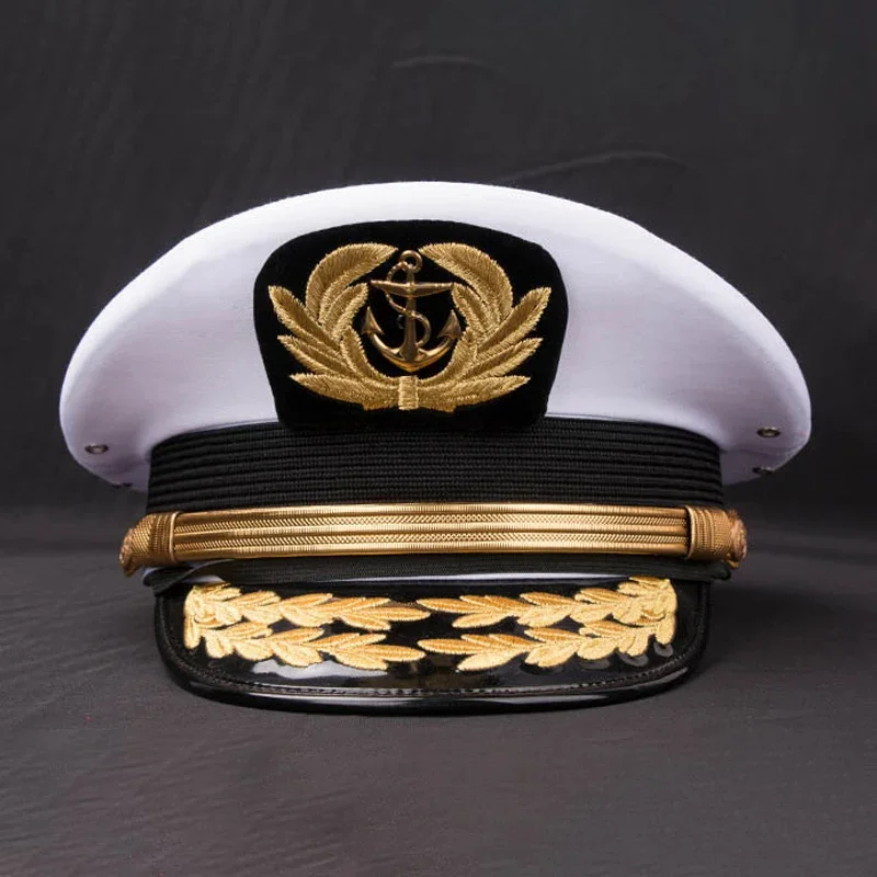 2025 UPF50+ Adjustable Sailor Cap - Waterproof Navy Hat for Men, Vintage Military Hat with Detachable Ribbon view 4
