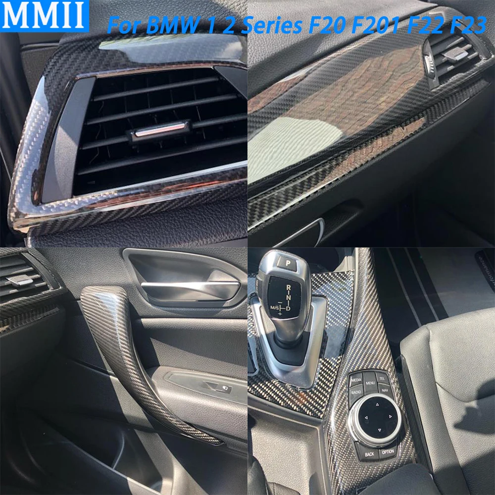 

For BMW 1 2 Series F20 F21 F22 F23 Real Dry Carbon Fiber Dashboard Air Outlet Door Armrest Suit Car Modification Accessories