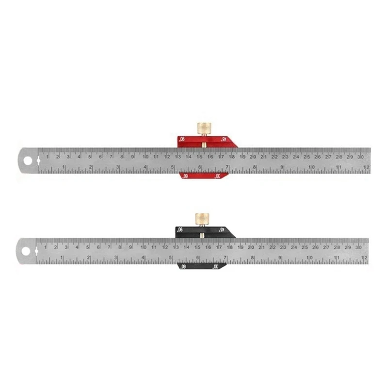 

PZHI-Angle Scriber Steel Ruler Positioning Block Woodworking Line Scriber Gauge For Carpentry DIY Measuring Tools Locator