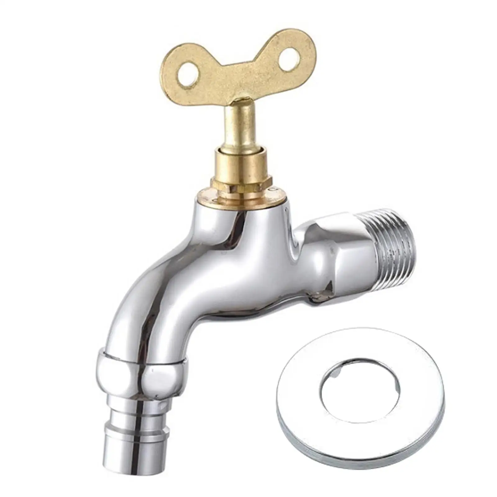 Public Faucet Alloy Locking System Prevents Water Theft Single Hole Installation for Garden Home Irrigation