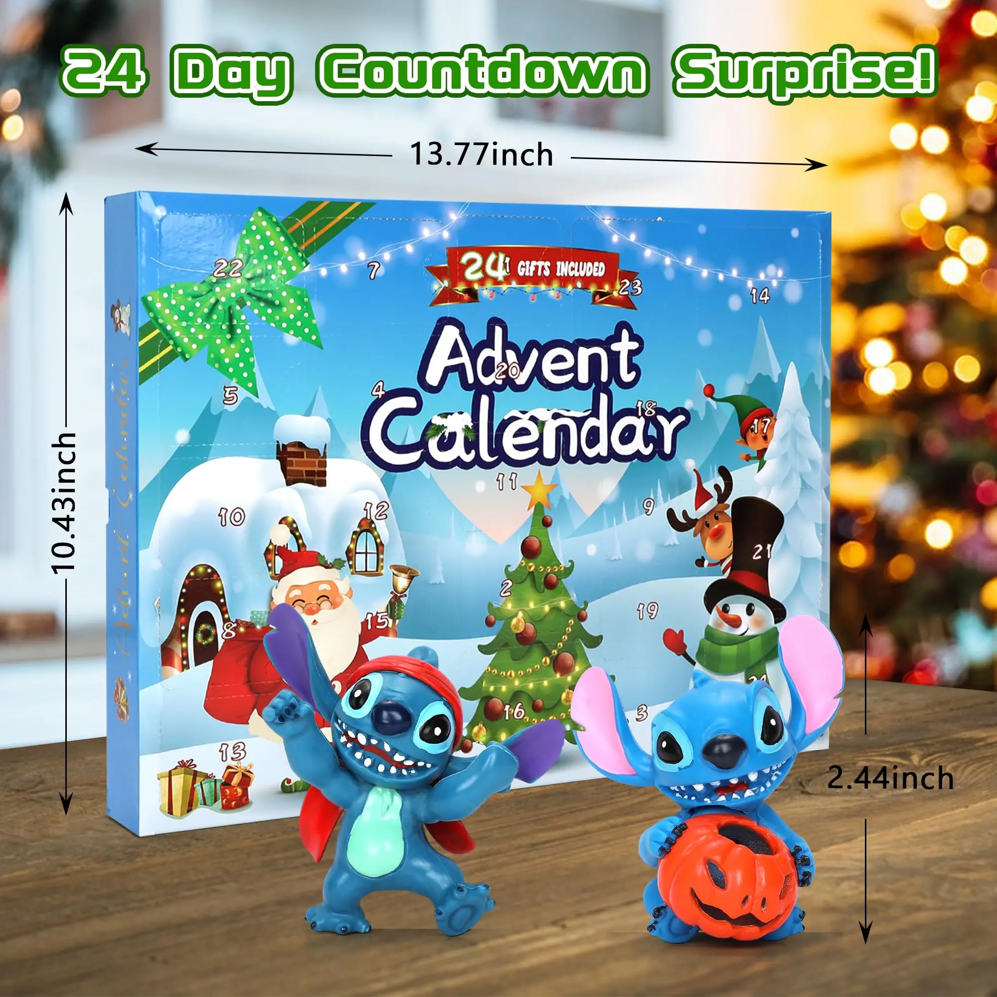 Advent Calendar 2024 Kids Toddlers- 24-Day Countdown Calendars Cute Cartoon Figure Toys for Kids Fans, Christmas Vacation Advent