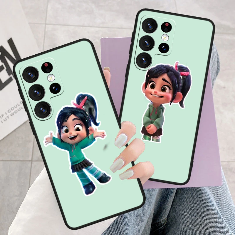 Disney Wreck-It Ralph For Samsung S24 S23 S22 S21 S20 FE S10e S10 S9 Ultra Plus Plus Soft Silicone Black Phone Case